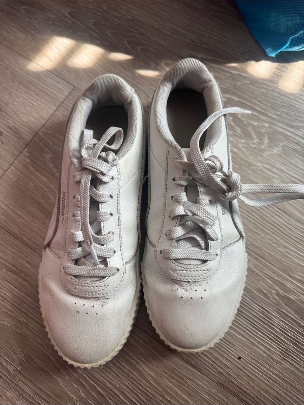 Puma White Leather Sneakers